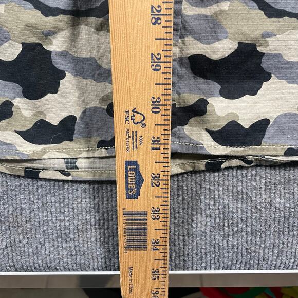 Dickies Button Up Shirt Men's 3XL Gray/Black Camo SS Casual Ripstop Outdoors - Picture 7 of 10